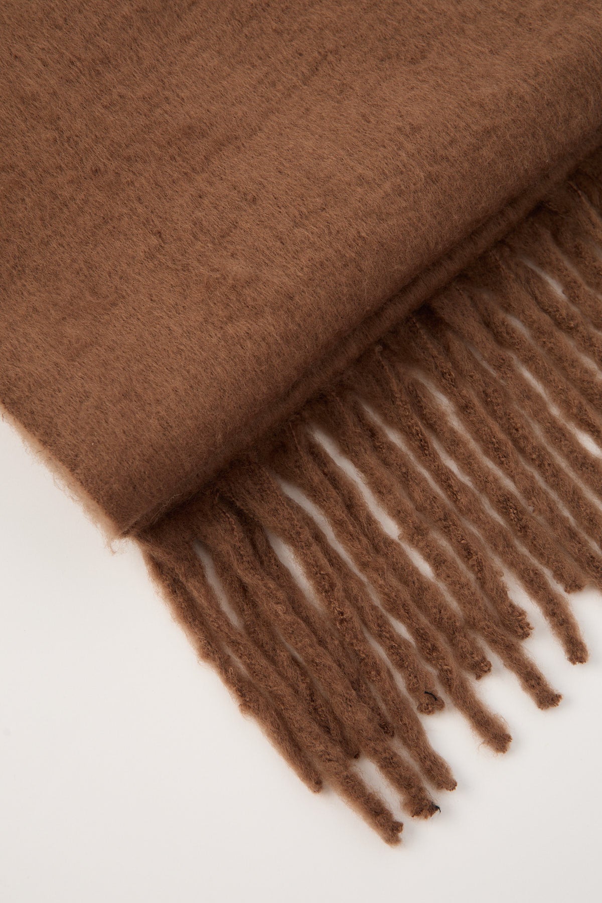 Perfect Stranger PLUSH OVERSIZED KNIT SCARF Brown