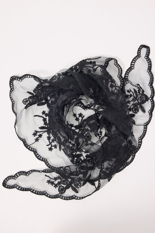 Token Lace Headscarf Black