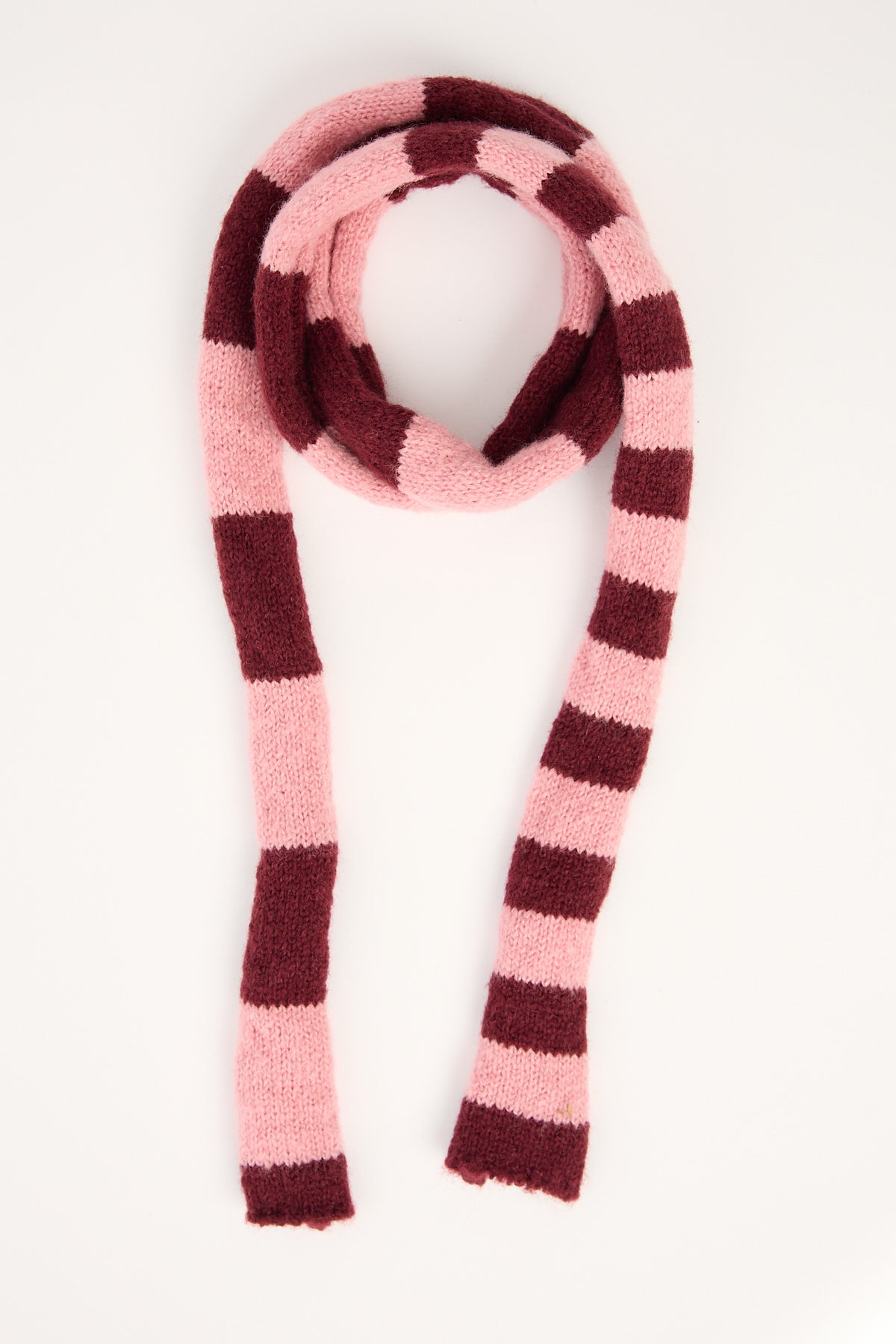 Token Striped Scarf Burgundy/Pink