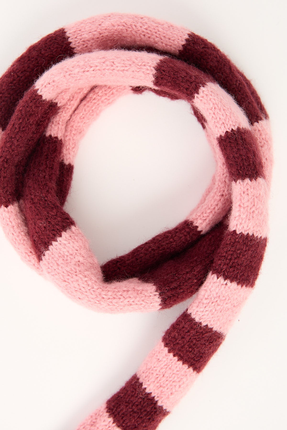 Token Striped Scarf Burgundy/Pink