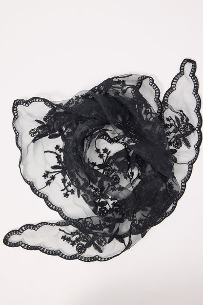 Token Lace Headscarf Black