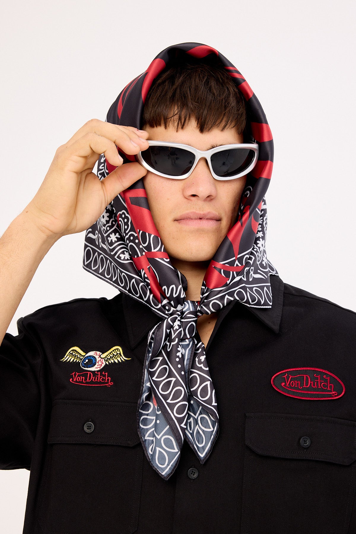 Neovision Script Bandana Scarf Black